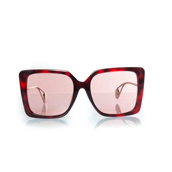 Gucci, rosa oversized Havana solglasögon - Image 1