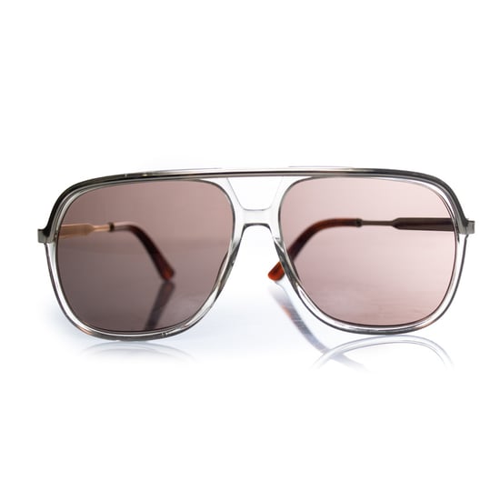 Gucci, transparent and gold aviator - Image 1