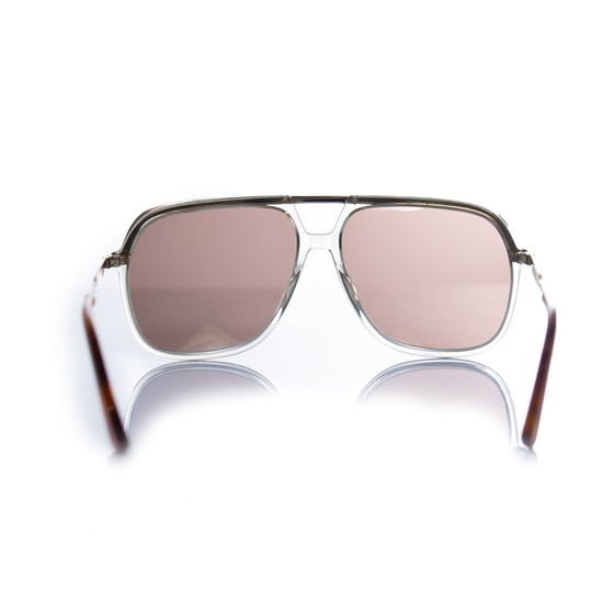 Gucci, transparante en gouden aviator - Image 4