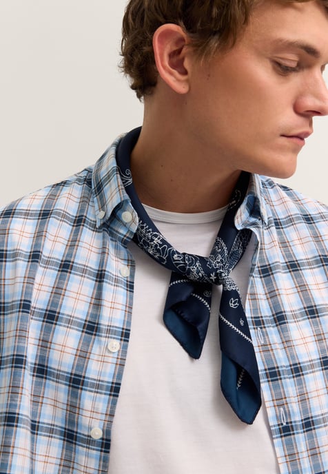 Bugatti Herren Korte mouwen shirt Modern Fit met ruitjespatroon - Image 4