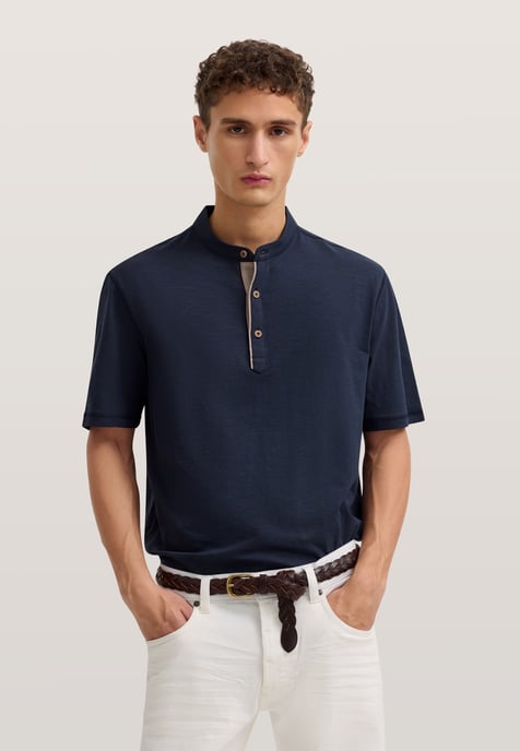 Bugatti Herren Poloshirt met opstaande kraag - Image 1