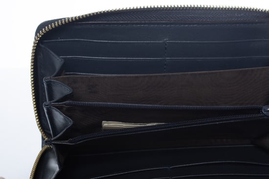 Gucci, monogram web wallet in blue - Image 3