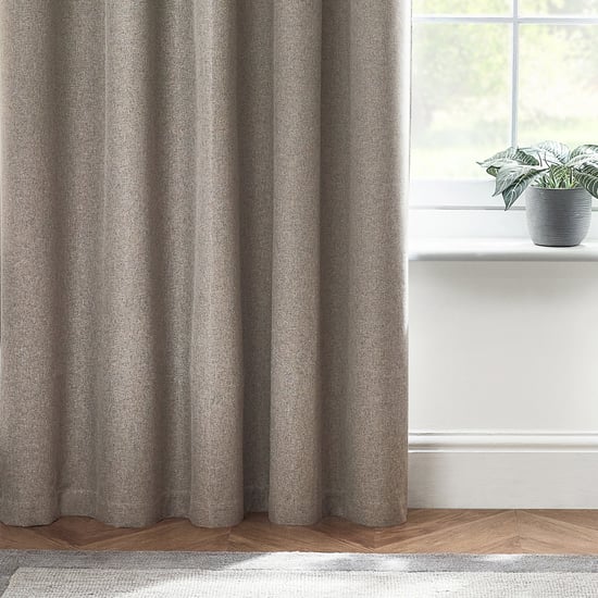 Furn Dawn Textured Blackout Eyelet Curtain Pair, Grey - Image 3