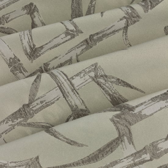 Paoletti Bamboo Fully Lined Jacquard Eyelet Curtain Pair, Champagne - Image 6