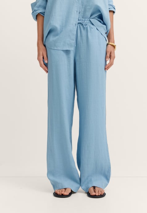 Bugatti Damen Linnen broek Modern Fit met relaxte tailleband - Image 1