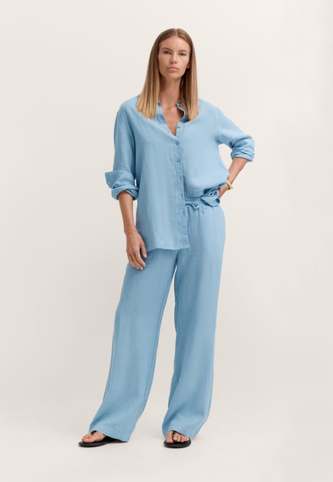 Bugatti Damen Linnen broek Modern Fit met relaxte tailleband - Image 4