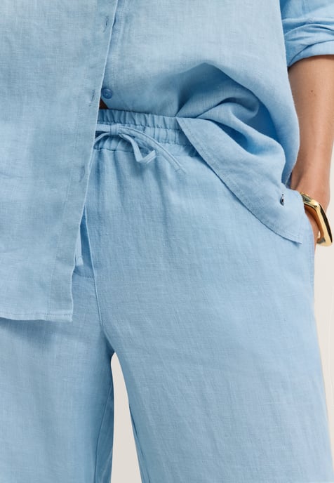 Bugatti Damen Linnen broek Modern Fit met relaxte tailleband - Image 5