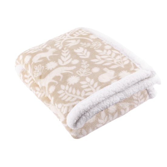 Furn Skandi Woodland Sherpa Fleece Throw, Sable - Image 2