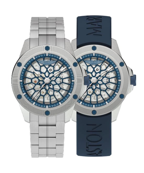 Aston Martin Thrill Rim Heren Zilveren Horloge MTRR1F504 - Image 3