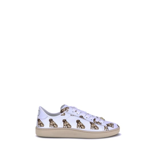 Valentino Garavani White Calf Leather Bos Taurus Low Top Sneakers - Image 1