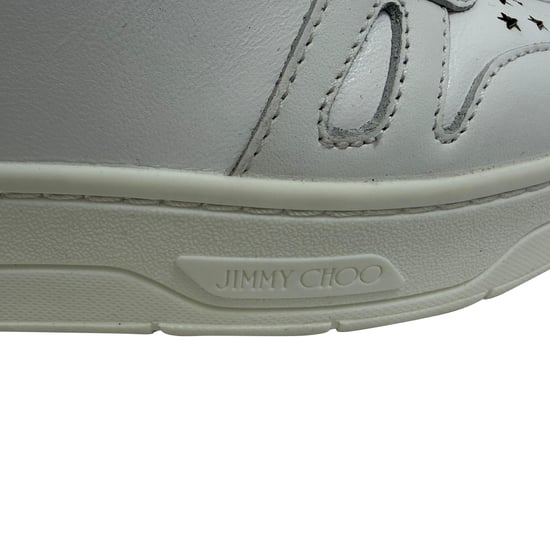 Jimmy Choo Hawaii High-To Sneakers in White Leather - Image 5