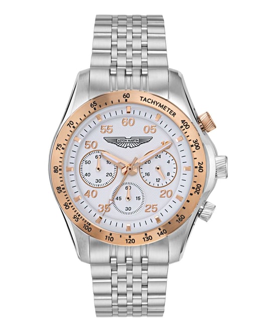 Aston Martin Thrill Sgt W Heren Zilver Horloge MTRS1F504 - Image 1