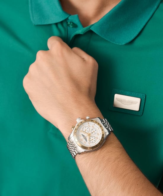Aston Martin Thrill Sgt W Heren Zilver Horloge MTRS1F504 - Image 5