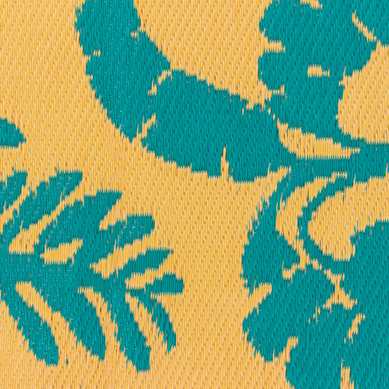 Furn Marula Outdoor/Indoor 100% Recycled Rug, Yellow/Teal - Image 6