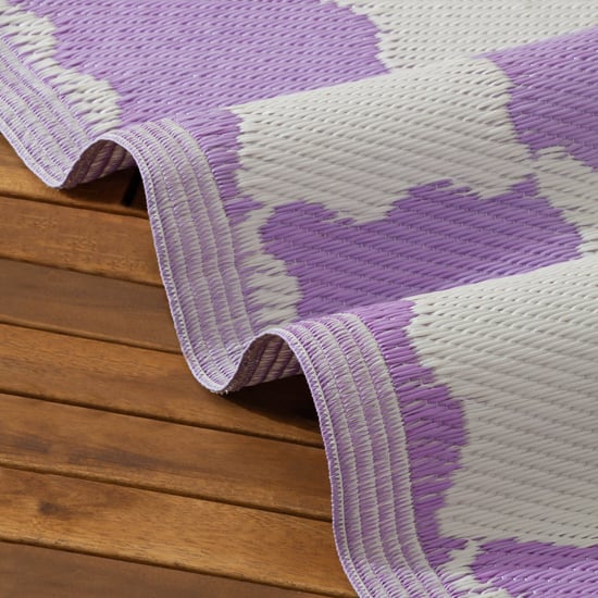 Furn Check Outdoor/Indoor 100% Recycled Rug, Lilac - Image 3