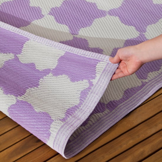 Furn Check Outdoor/Indoor 100% Recycled Rug, Lilac - Image 4