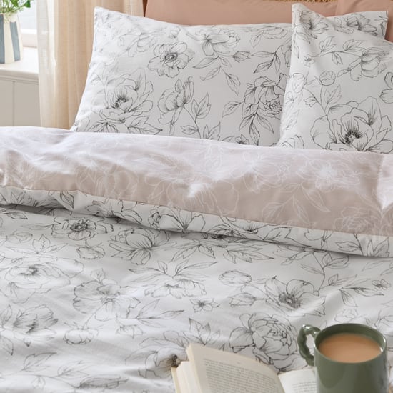 Wylder Bella Reversible Floral Duvet Cover Set, Natural - Image 2
