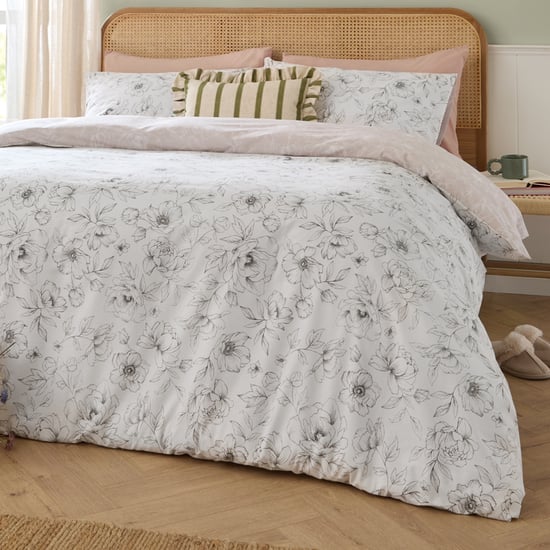 Wylder Bella Reversible Floral Duvet Cover Set, Natural - Image 3
