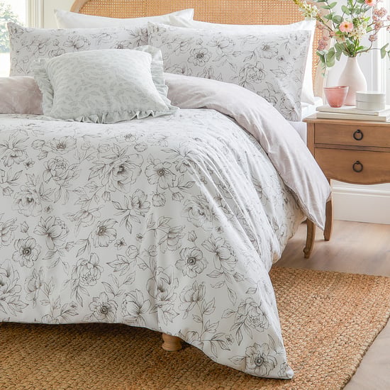 Wylder Bella Reversible Floral Duvet Cover Set, Natural - Image 4