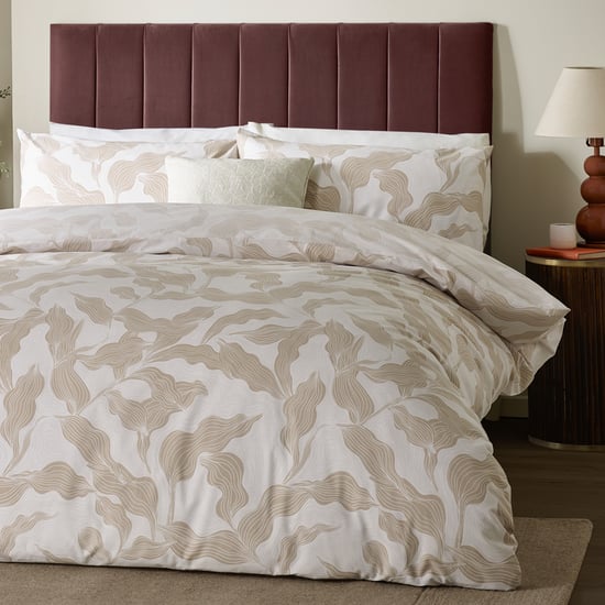 Hoem Lauro Printed Reversible Duvet Cover Set, Stone - Image 3