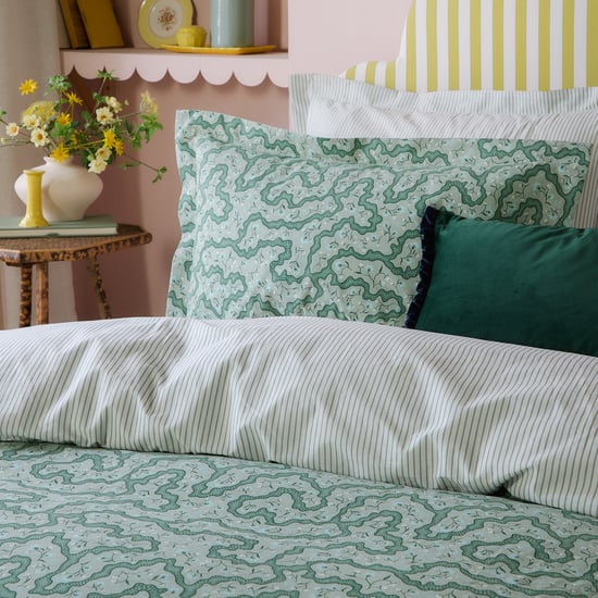 Wylder Brianna Floral 100% Cotton Duvet Cover Set, Tarragon Green - Image 2