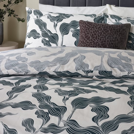 Hoem Lauro Printed Reversible Duvet Cover Set, Dusk - Image 2