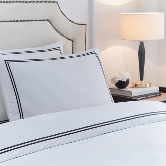 Paoletti Elara Embroidered 100% Cotton Duvet Cover Set, Black - Image 2