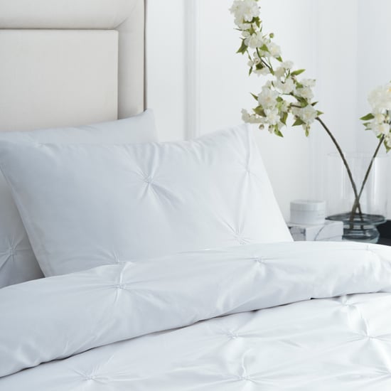 Paoletti Elysia Pinch Pleat 100% Cotton Duvet Cover Set, White - Image 2