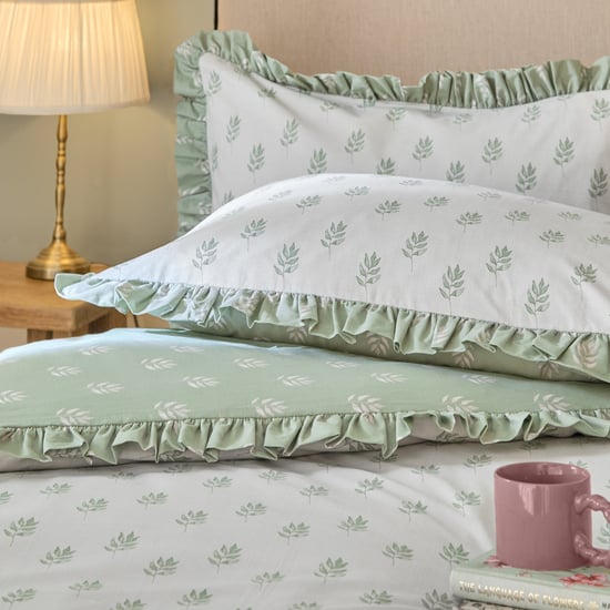 Wylder Ava Reversible Duvet Cover Set, White Sage - Image 3