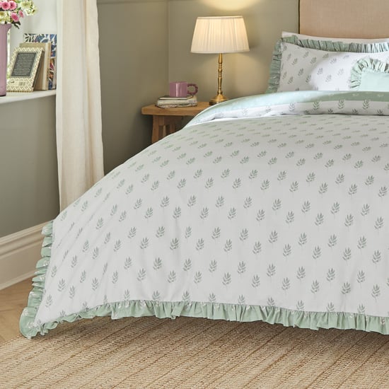 Wylder Ava Reversible Duvet Cover Set, White Sage - Image 4