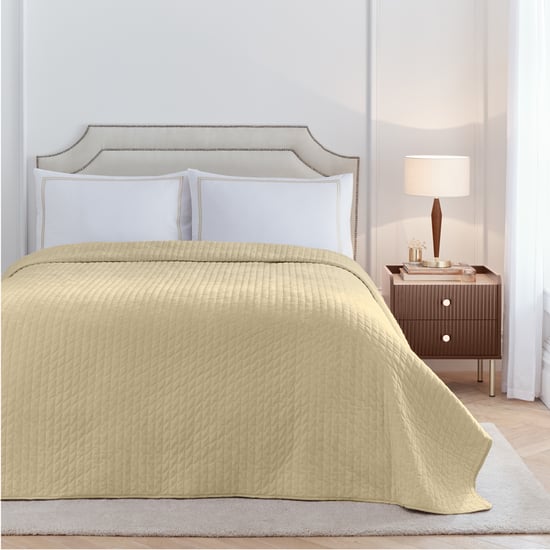 Paoletti Elara Embroidered 100% Cotton Duvet Cover Set, Champagne - Image 4