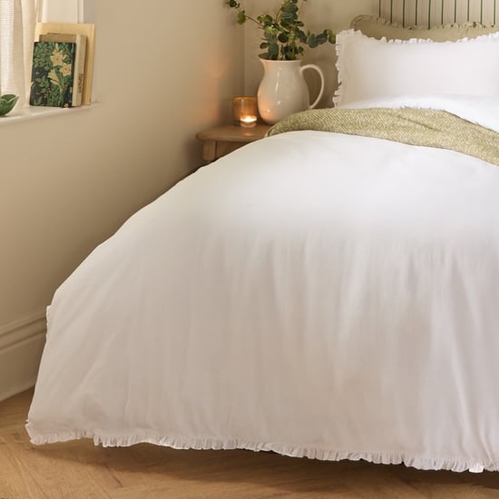 Wylder Tilly 100% Cotton Ruffle Duvet Cover Set, White - Image 2