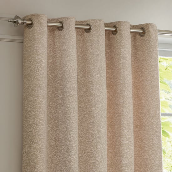 Paoletti Galaxy Fully Lined Chenille Eyelet Curtain Pair, Blush - Image 2