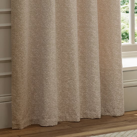 Paoletti Galaxy Fully Lined Chenille Eyelet Curtain Pair, Blush - Image 3