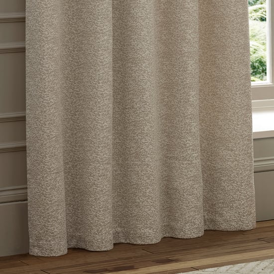 Paoletti Galaxy Fully Lined Chenille Eyelet Curtain Pair, Ivory - Image 3
