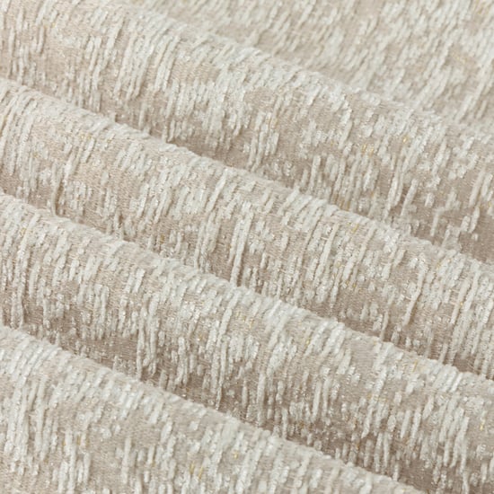Paoletti Galaxy Fully Lined Chenille Eyelet Curtain Pair, Ivory - Image 5