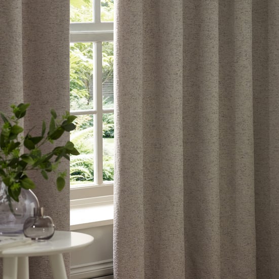 Paoletti Galaxy Fully Lined Chenille Eyelet Curtain Pair, Silver - Image 4
