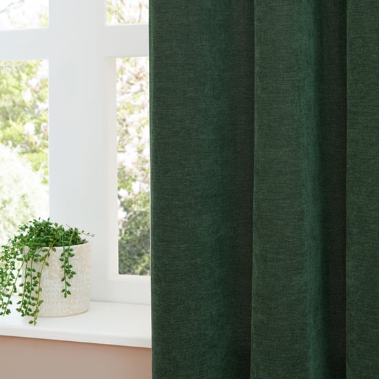 Furn Soft Chenille Blackout Pencil Pleat Curtain Pair, Bottle - Image 4