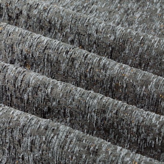 Paoletti Galaxy Fully Lined Chenille Eyelet Curtain Pair, Charcoal - Image 5