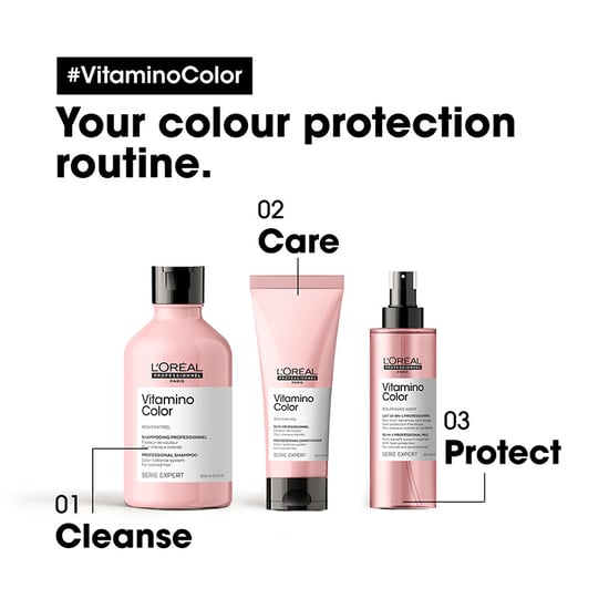 L'oréal Professionnel Serie Expert Vitamino Color Shampoo 300ml And Conditioner 200ml Duo - Image 4