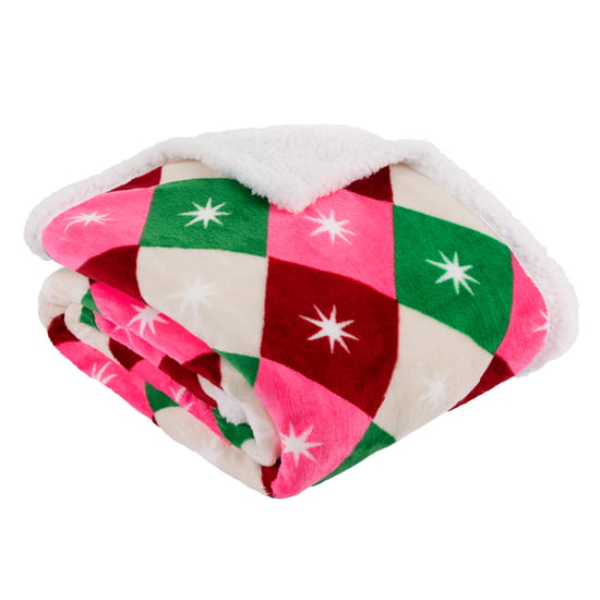 Furn Star Sherpa Fleece Throw, Multicolour - Image 2