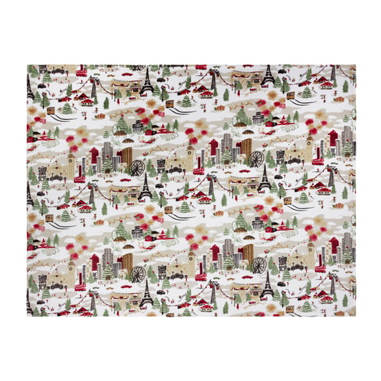 Furn Joy To All Printed Fleece Throw, Cream - Image 3