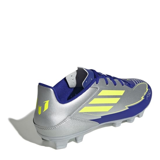 Men's adidas F50 Club Firm Ground Football Boots in Silver/Blue - Image 4