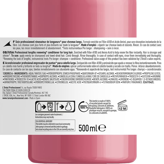 L'oréal Professionnel Serie Expert Pro Longer Conditioner 500ml Supersize Double - Image 2