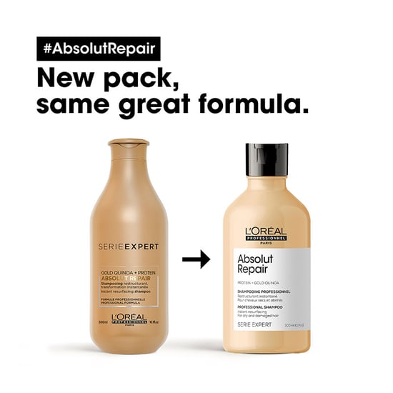 L'oréal Professionnel Serie Expert Absolut Repair Shampoo 300ml And Conditioner 200ml Duo - Image 2