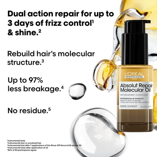 L'oréal Professionnel Ultimate Repair Treatment Set: Metal Detox Hair Mask 150ml & Absolut Repair Molecular Bi-phase Hair Oil 30ml Pack - Image 4
