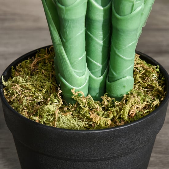 4goodz Kunstpalm 125cm groot kunstplant met 18 palmbladeren in pot - Image 4