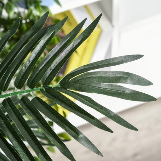 4goodz Kunstpalm 125cm groot kunstplant met 18 palmbladeren in pot - Image 6