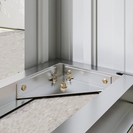 4goodz Houtopslag gegalvaniseerd staal met schuin dak – 66x150x150 cm - - Image 3