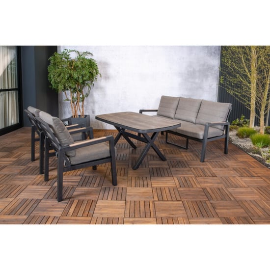 SenS-Line donna loungeset 4-delig aluminium - Image 5